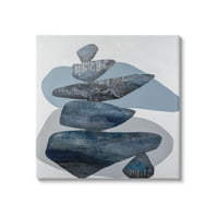 Слупел сиви карпи наредени современа апстрактна галерија за сликање завиткано платно печатење wallидна уметност