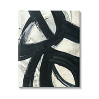Студената индустрија динамична модерна црна боја удари смели апстрактни галерија за сликање завиткано платно печатење wallидна