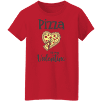 Графичка Америка пица Денот на вineубените е мојата в Valentубена смешна женска графичка маица