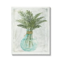 Stuple Industries Boho Botanical зелени растенија остава вазна илустрација слики галерија обвиткано платно печатење wallидна