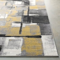 Уметнички ткајачи Алејо жолто сиво модерна 7'10 10 'килим во областа