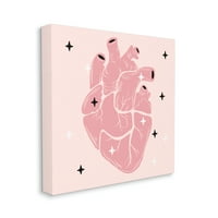 Tuphel Pink Goth Anatomical Heart Heart Beauty & Fashion Painting Gallery завиткано платно печатење wallидна уметност