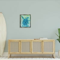 Сино море желка водни меурчиња животни и инсекти Сликање сјај сив врамен уметнички печатен wallид уметност