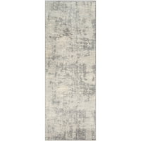 Уметнички ткајачи Монако Апстрактна област килим, сребрена сива боја, 2'7 7'3