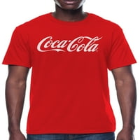 Кока-Кола Краток ракав Графички пуловер на екипажот на вратот опуштена маица, пакет