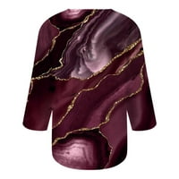 Fopp Продавачот Женски Мода Повик Печатени V-Вратот Краток Ракав Врвот Блуза Црна XL