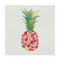 Трговска марка ликовна уметност „Тропска забава ананас I“ платно уметност од Кортни Прахл