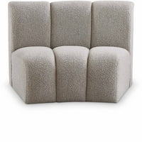 Меридијански мебел бесконечност кафеава буклна ткаенина модуларен стол