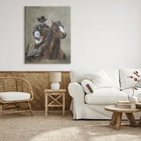 Слупел ранч каубојски западен коњи животни и инсекти Галерија за сликање завиткани од платно печатење wallидна уметност